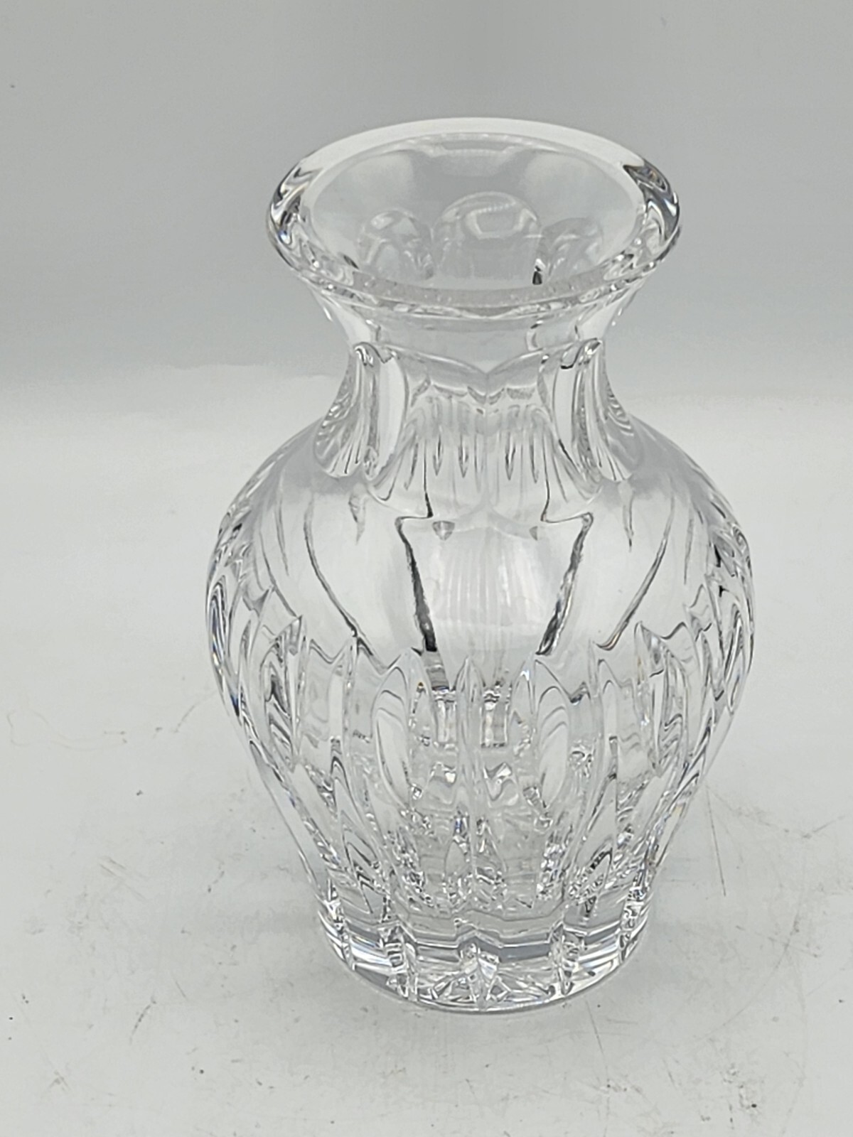 Marquis By Waterford Lead Crystal Sheridan Vase Signed. 6″H