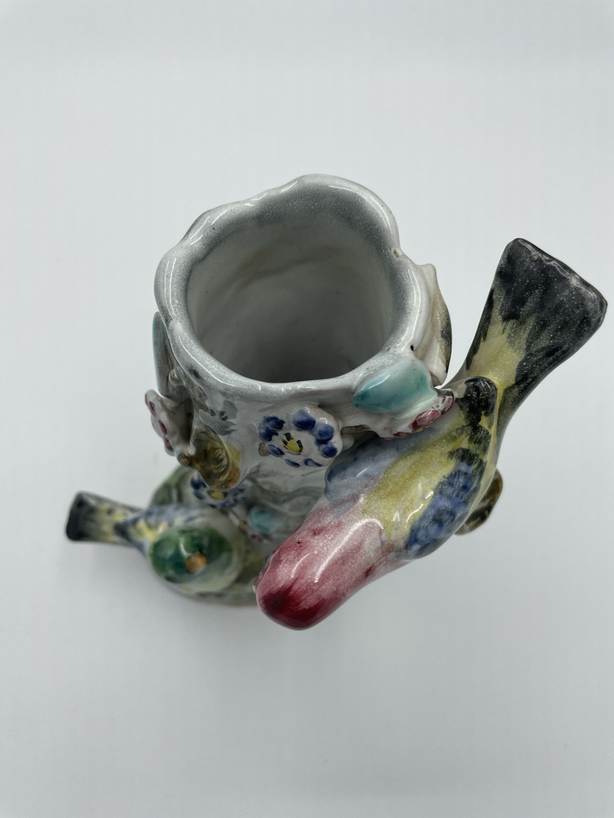 Vintage Ceramic Double Bird Spill Vase or Flower Vase Japan 7″