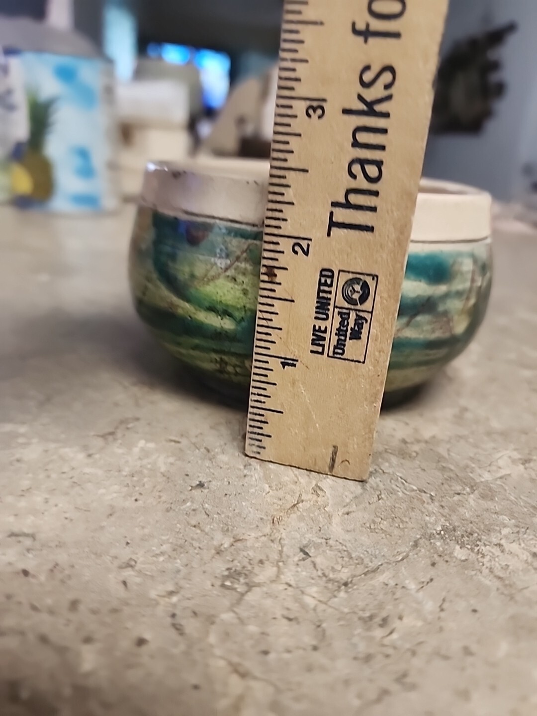 Vntg. Glazed Small Finger Bowl Signed Please See Photos For Additional Info