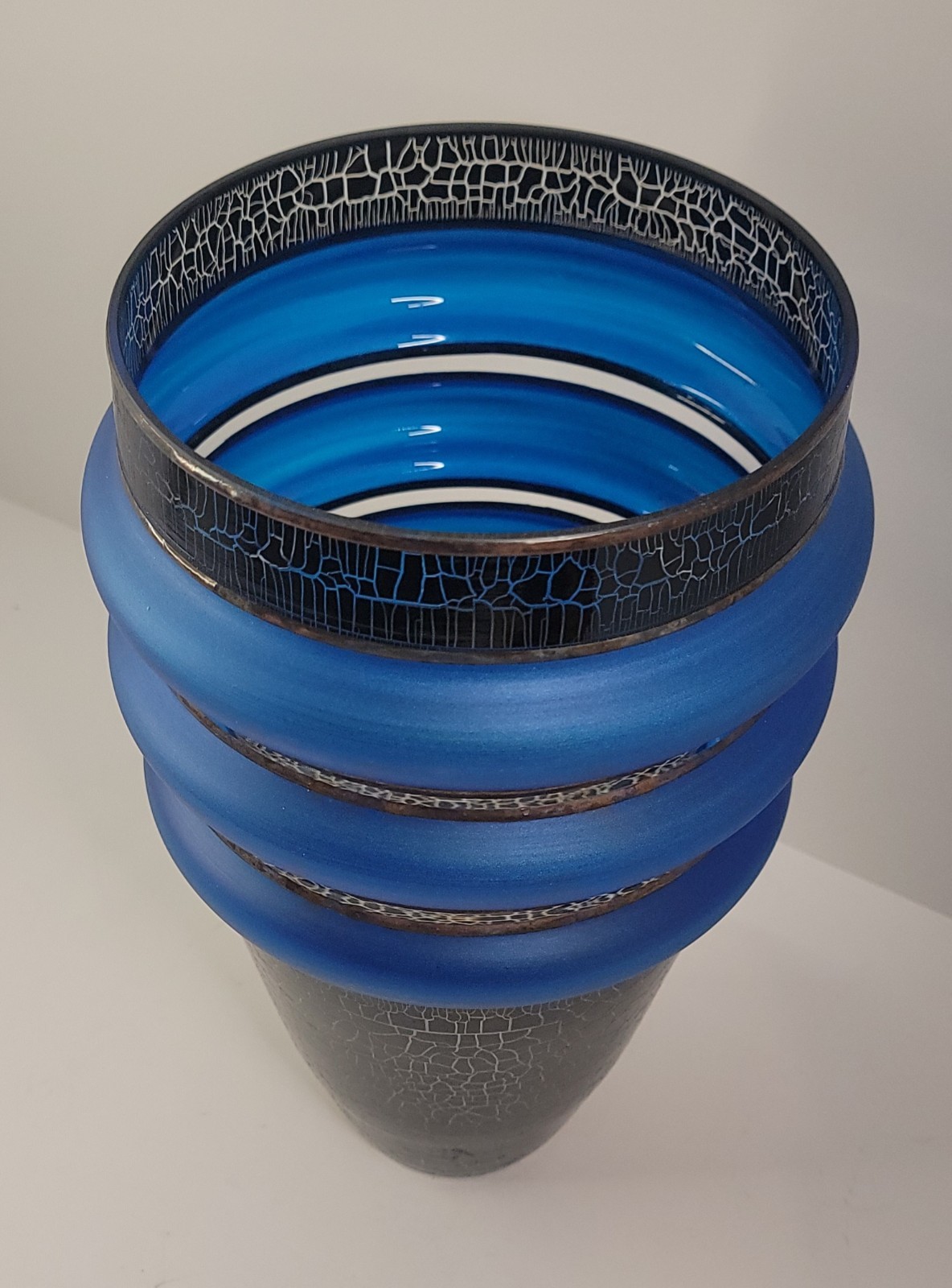 Vintage Postmodern Sculptural Glass Vase Signed by Artist 80’s