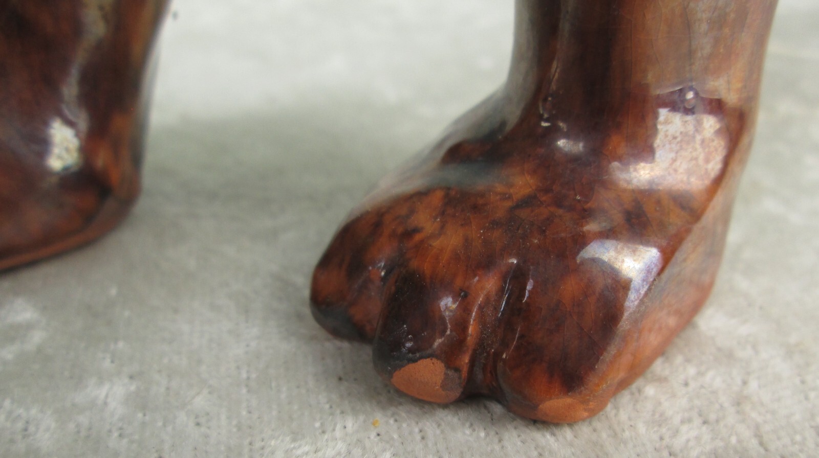 Cathy Gatch Turtle Creek Pottery Redware Lion Figurine Muesum Piece 10-1/4 inch