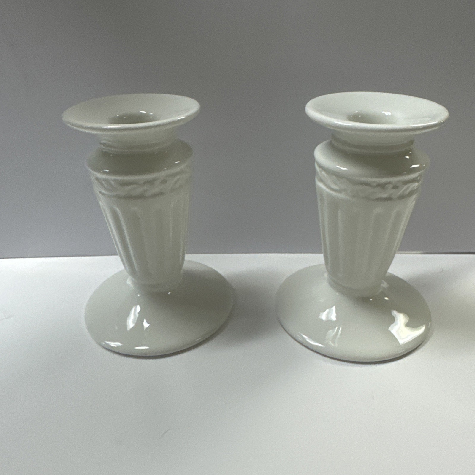 Mikasa Italian Countryside Short Candle Sticks 4.5″ Tall – Lot Of 2 NEW