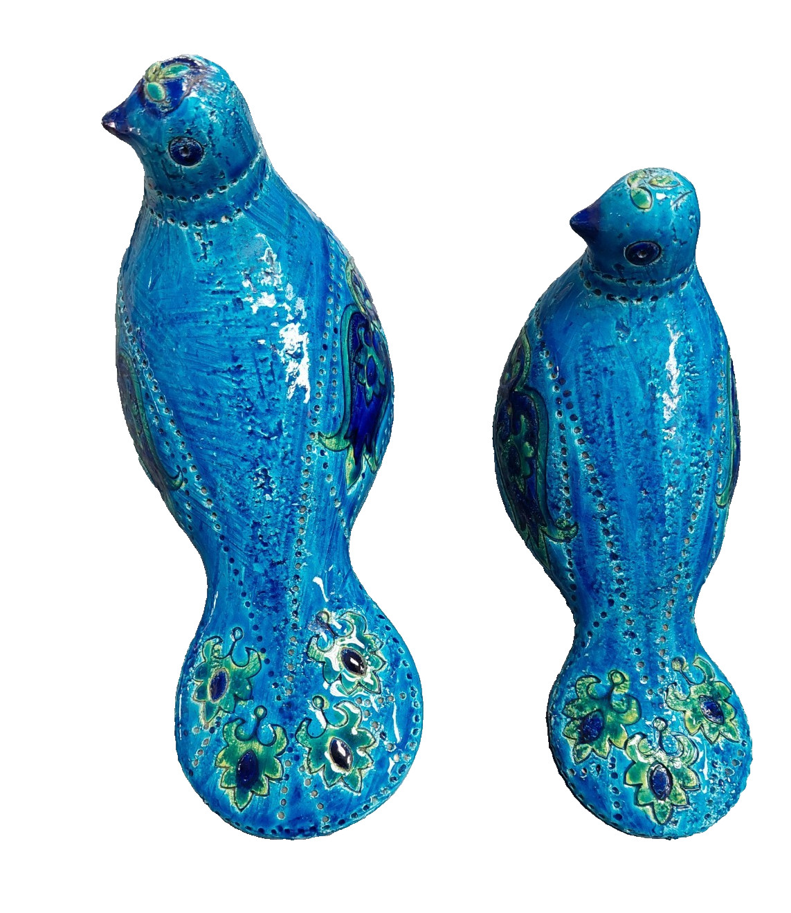 Vintage Mid Century ALDO LONDI for BITOSSI RIMINI Blu Doves Rosenthal Netter Pr