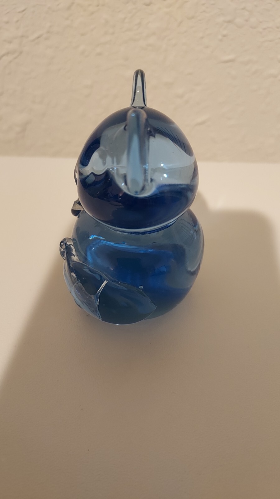 Blue Art Glass Bear Koala Figurine US Commemorative Fine Art Gallery READ