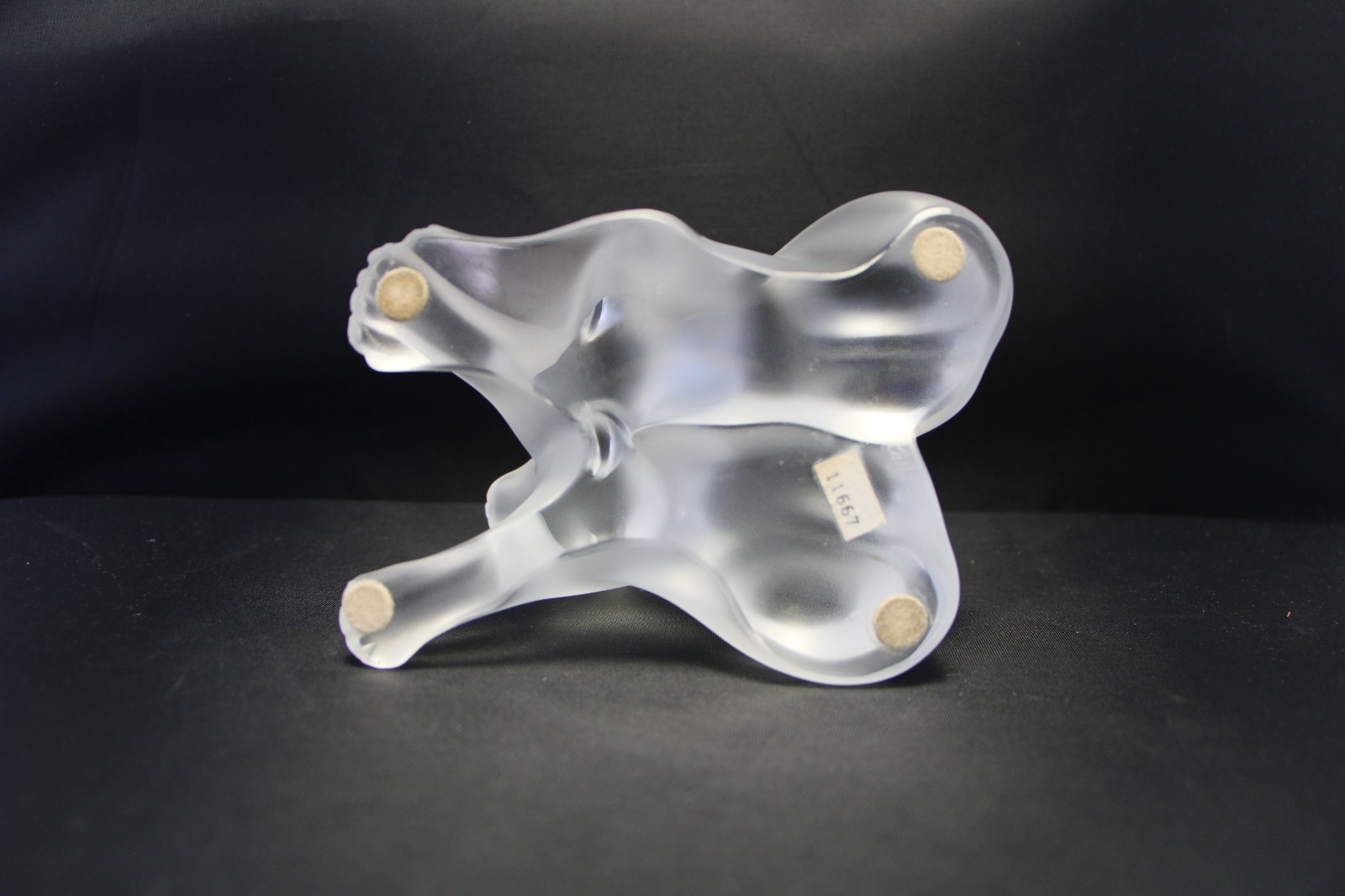 LALIQUE FRANCE Crystal TAMBWEE LION CUBS Sculpture Figurine