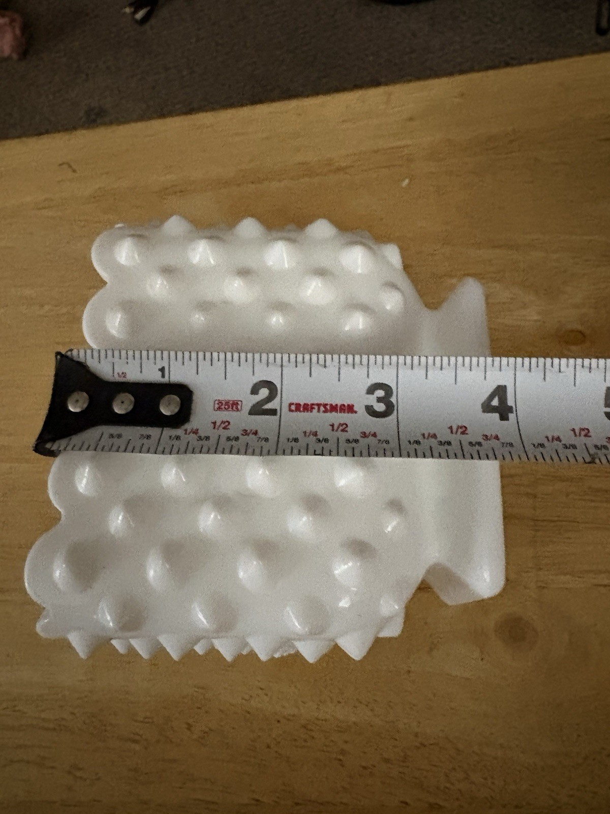 Vintage Hobnail Milk Glass Square Footed Planter Vase Scalloped Edge