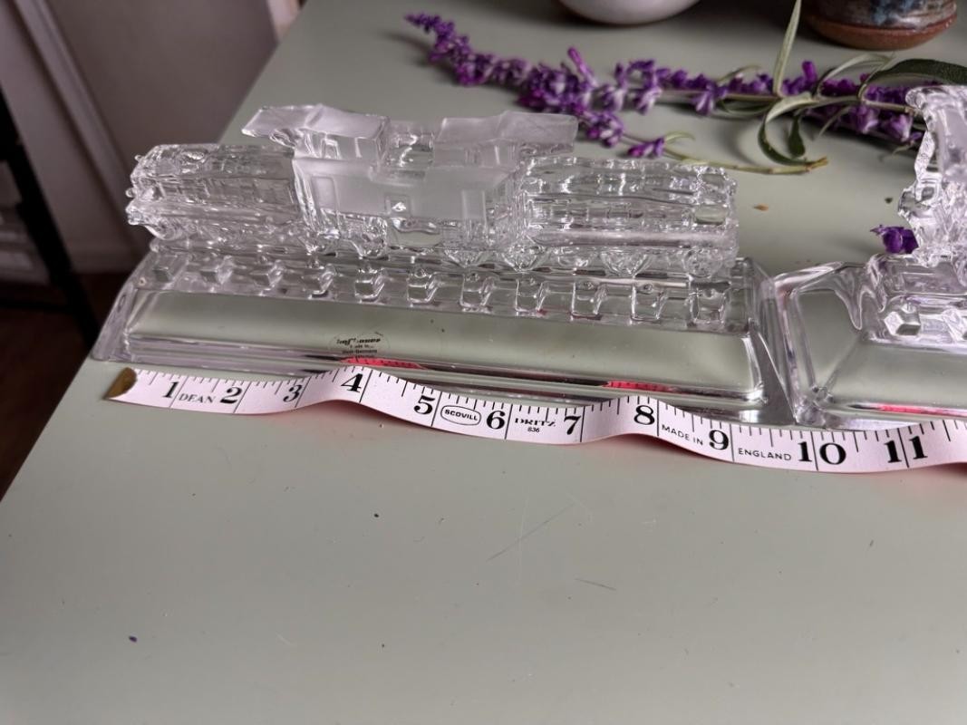 Vintage Hofbauer Crystal Orient Express Model Locomotive Figurine Desk Decor