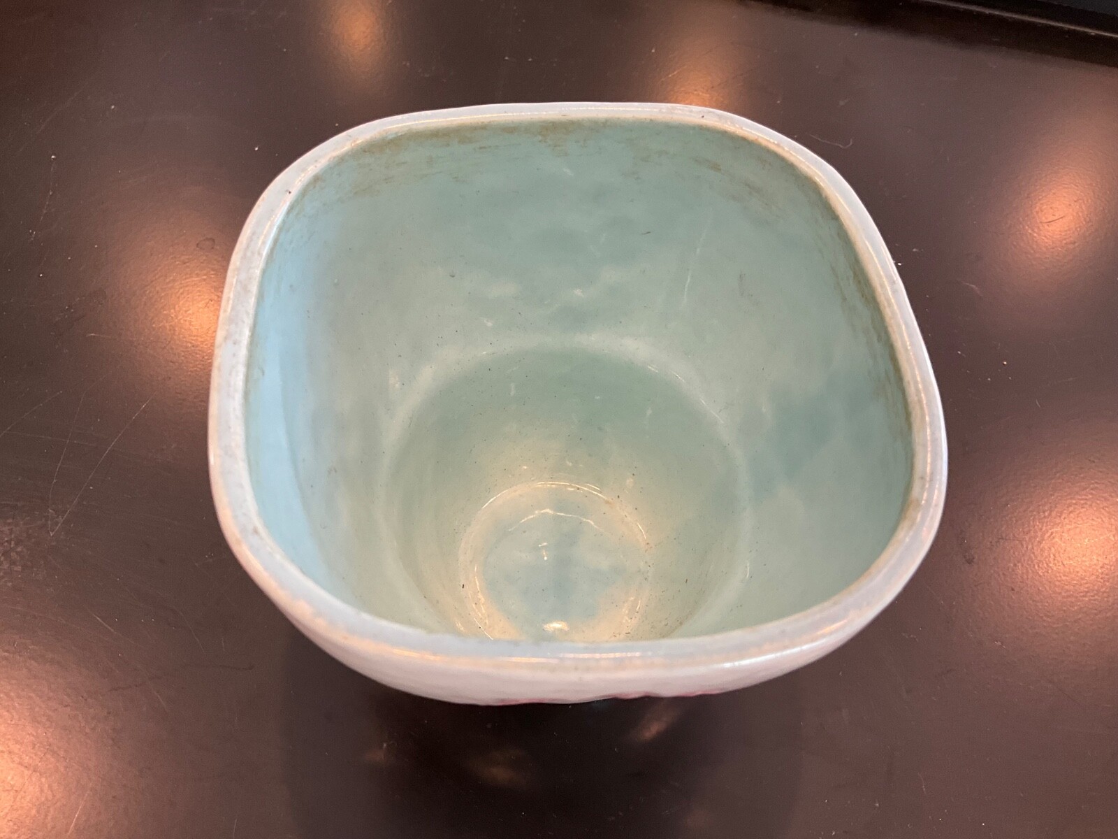 Vintage Hull Pottery 1940s Flower Pot Planter #425 4 1/8” T 4.5” W Made in USA
