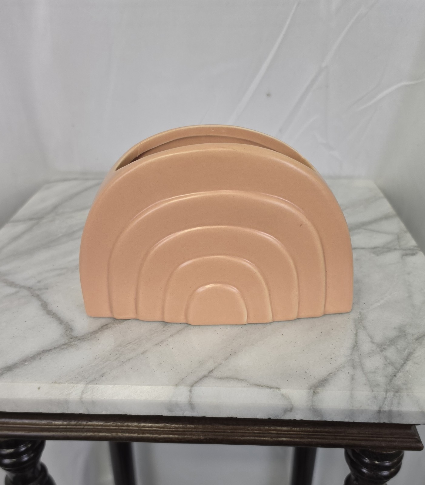 Art Deco Orange Peach Vase