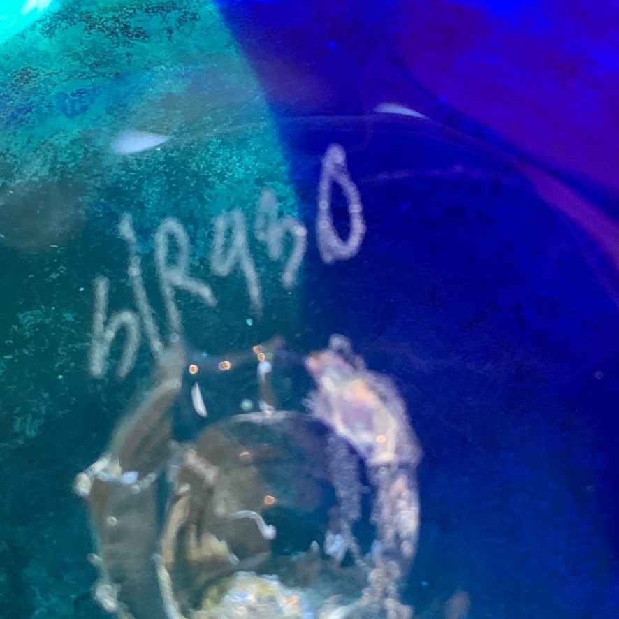 Hand Blown Signed Bowl/Vase Blue Green SUPER HEAVY – Stunning 5.5×4.5″ Siraso???