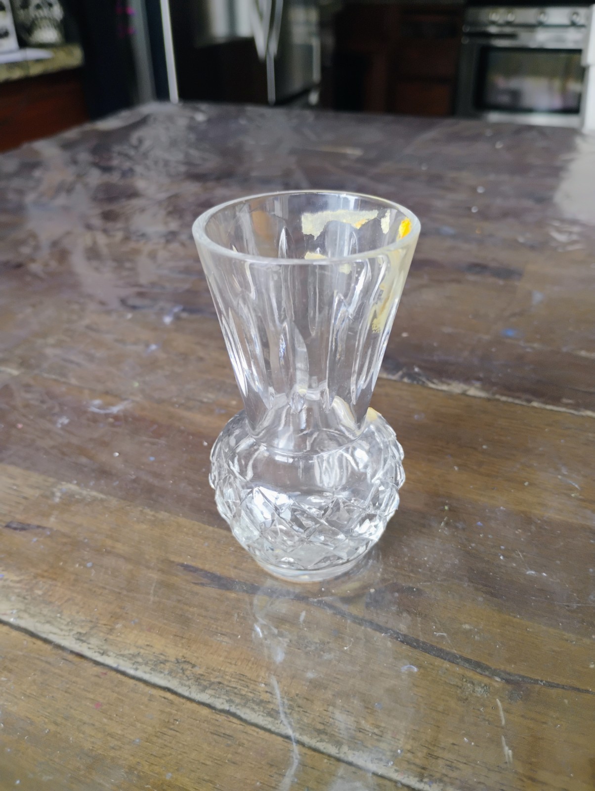 Vintage Yugoslavia Bud Vase 3.5 Inches Tall Glass