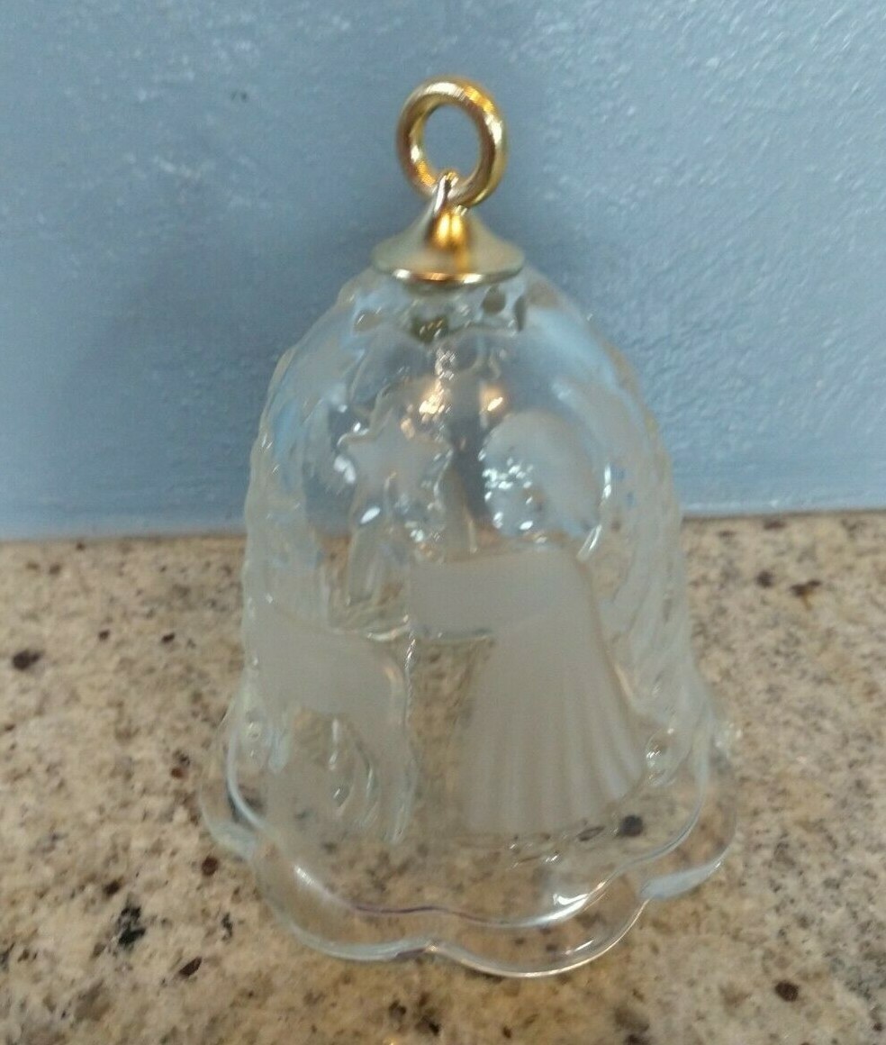 Mikasa Crystal Holiday Lights Christmas Bell. Made in Germany Without Box