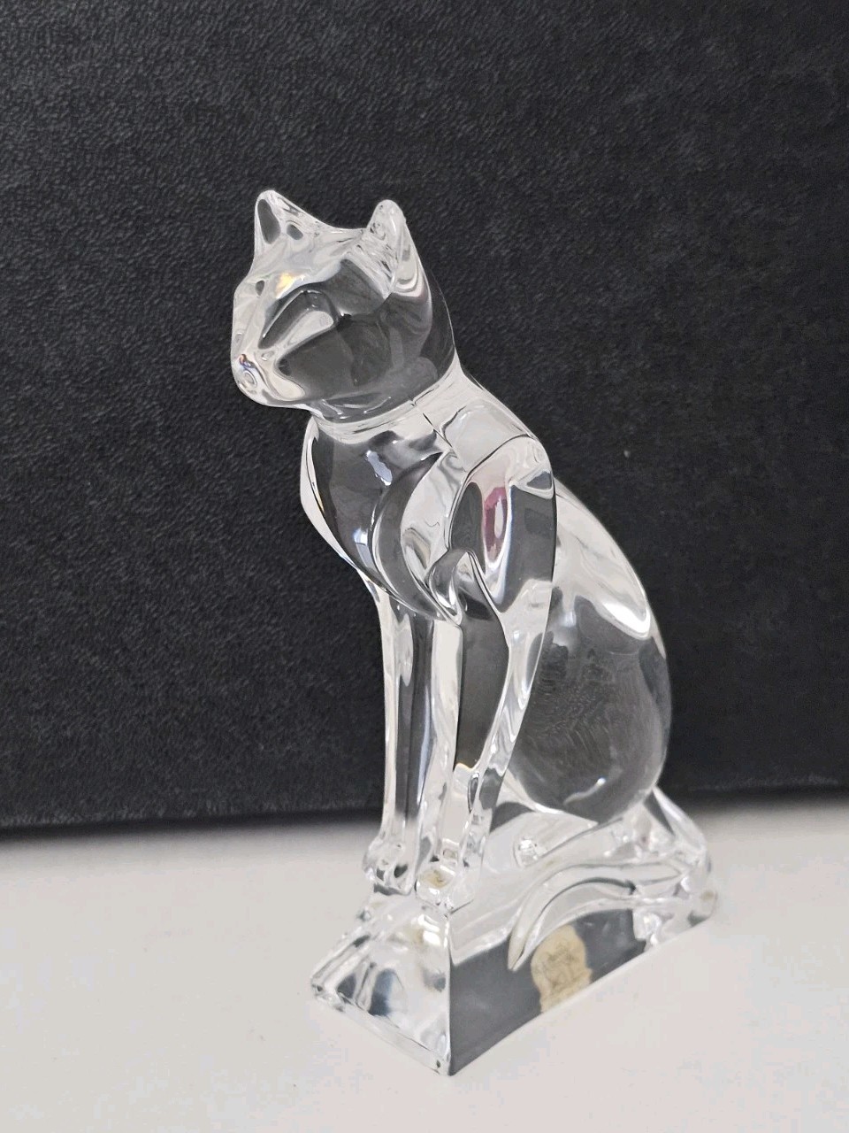 JG Durand Crystal Egyptian Cat Figurine Animal Boutique France 5.5in
