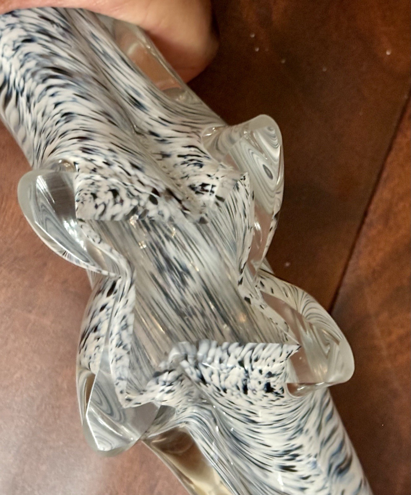 RARE Eneryda Glasbruk Sweden MCM Crystal Figurine 11.75” Komodo Dragon Lizard