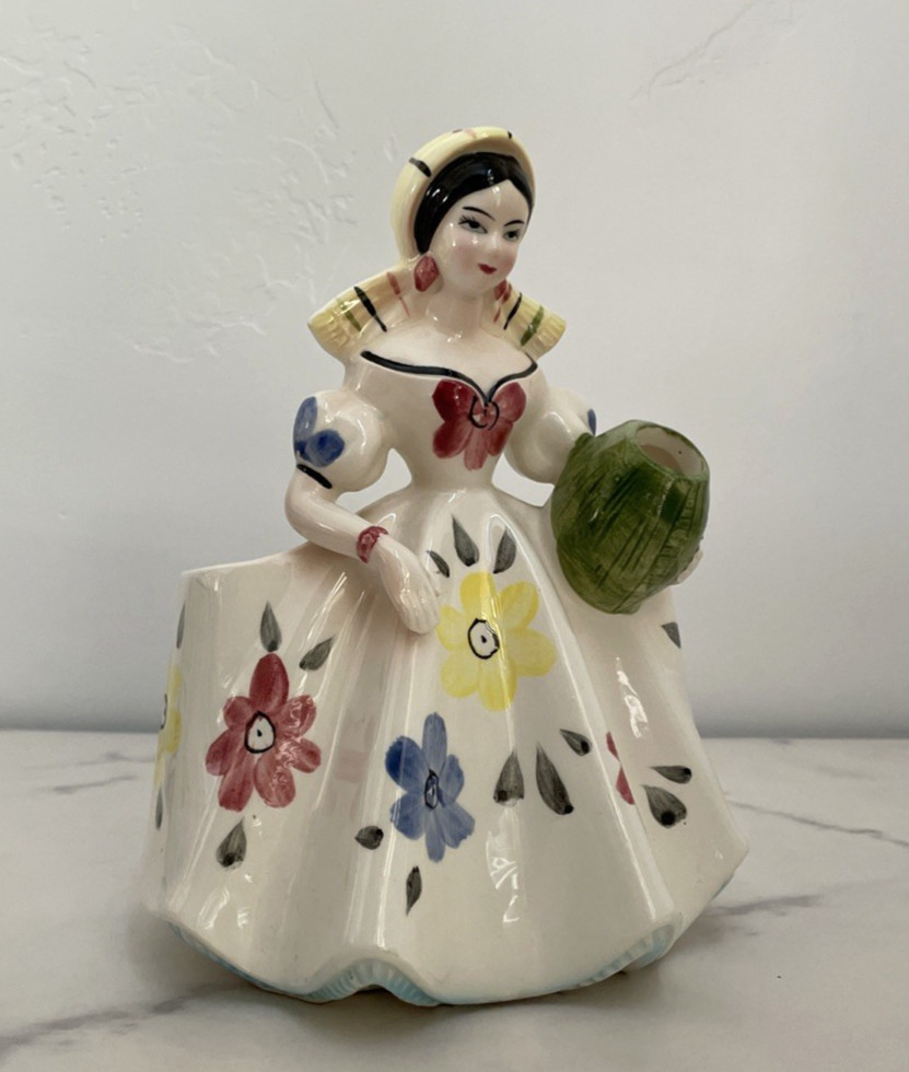 MCM Vintage Rubens Original Lady Yellow Bonnet Dress Signed Japan #4102