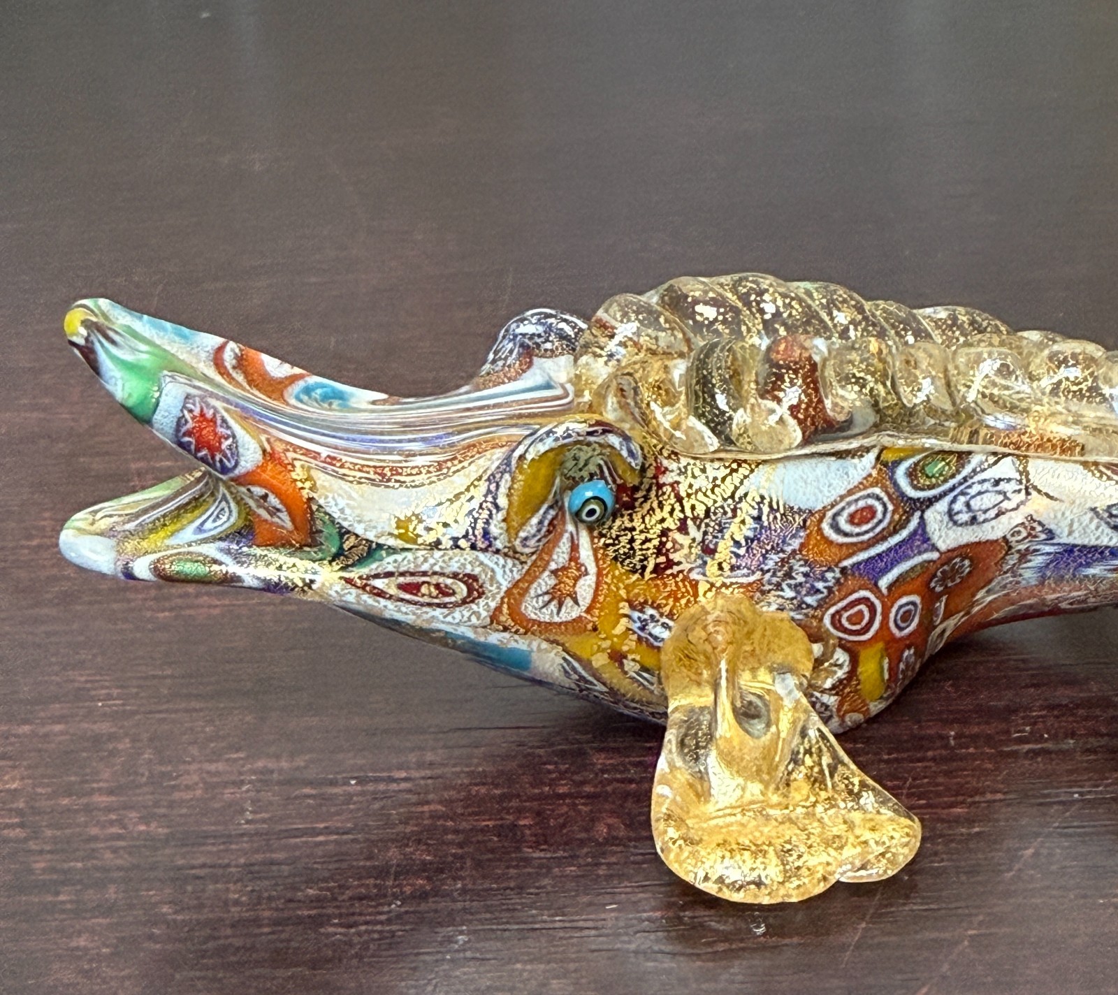Murano Glass Handcrafted Crocodile Alligator in Rich Colours Italian Art