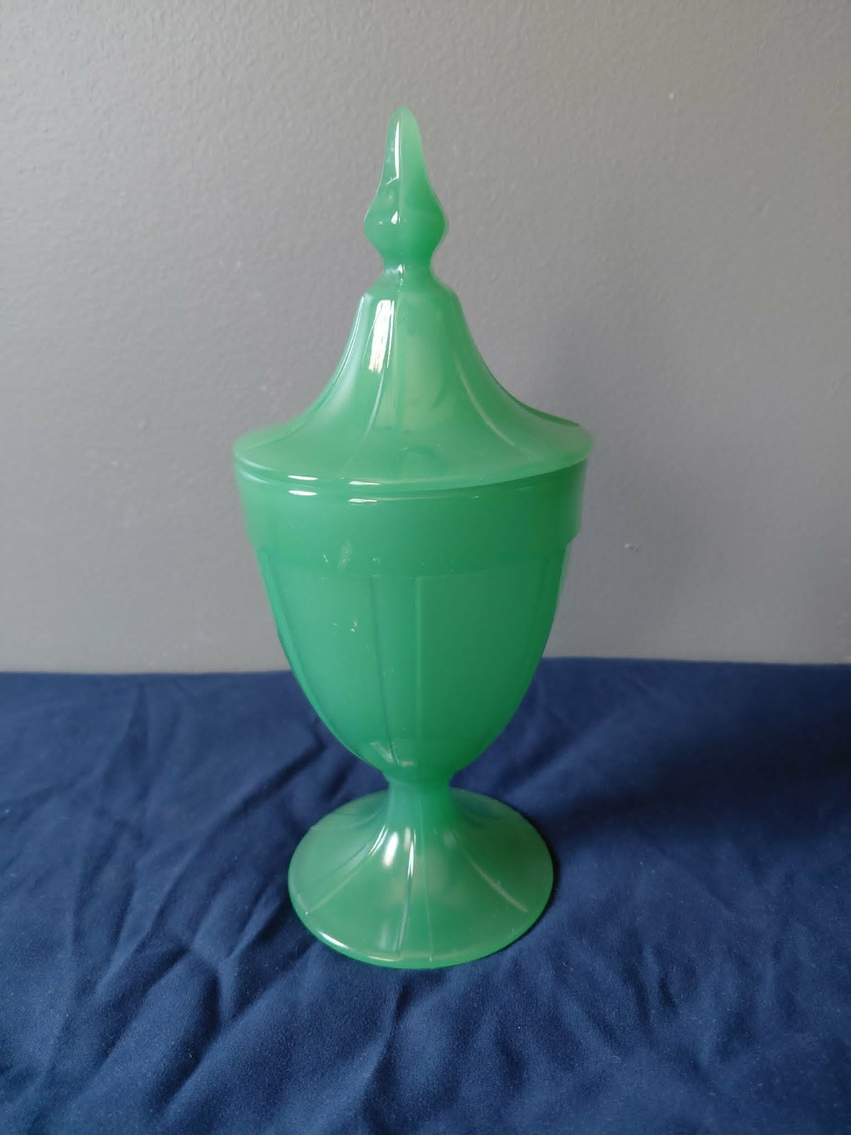 Vintage 1920’s Fenton Jadeite Lidded Compote