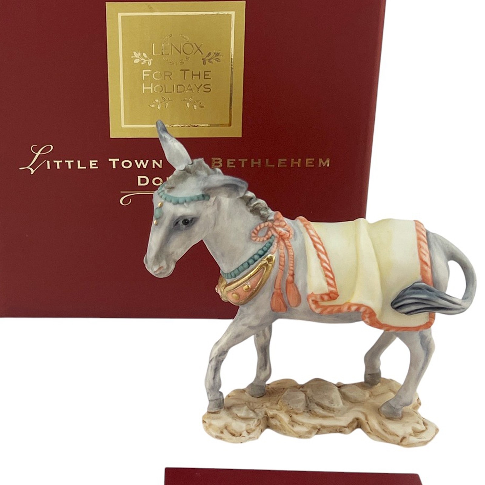 Lenox China LITTLE TOWN of BETHLEHEM Donkey Nativity Figurine Sculpture MIB