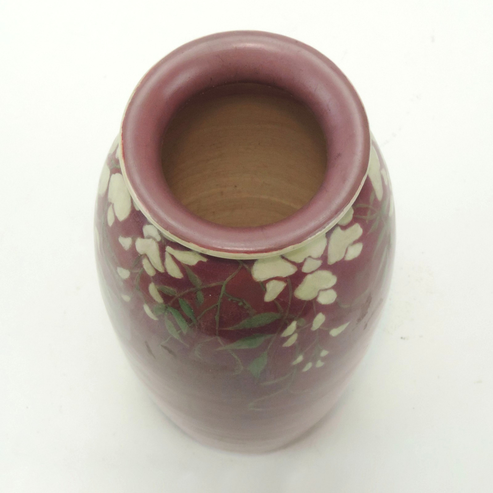 Rookwood Pottery Sara Sax 1914 wisteria 8.75″ vellum purple white arts & crafts
