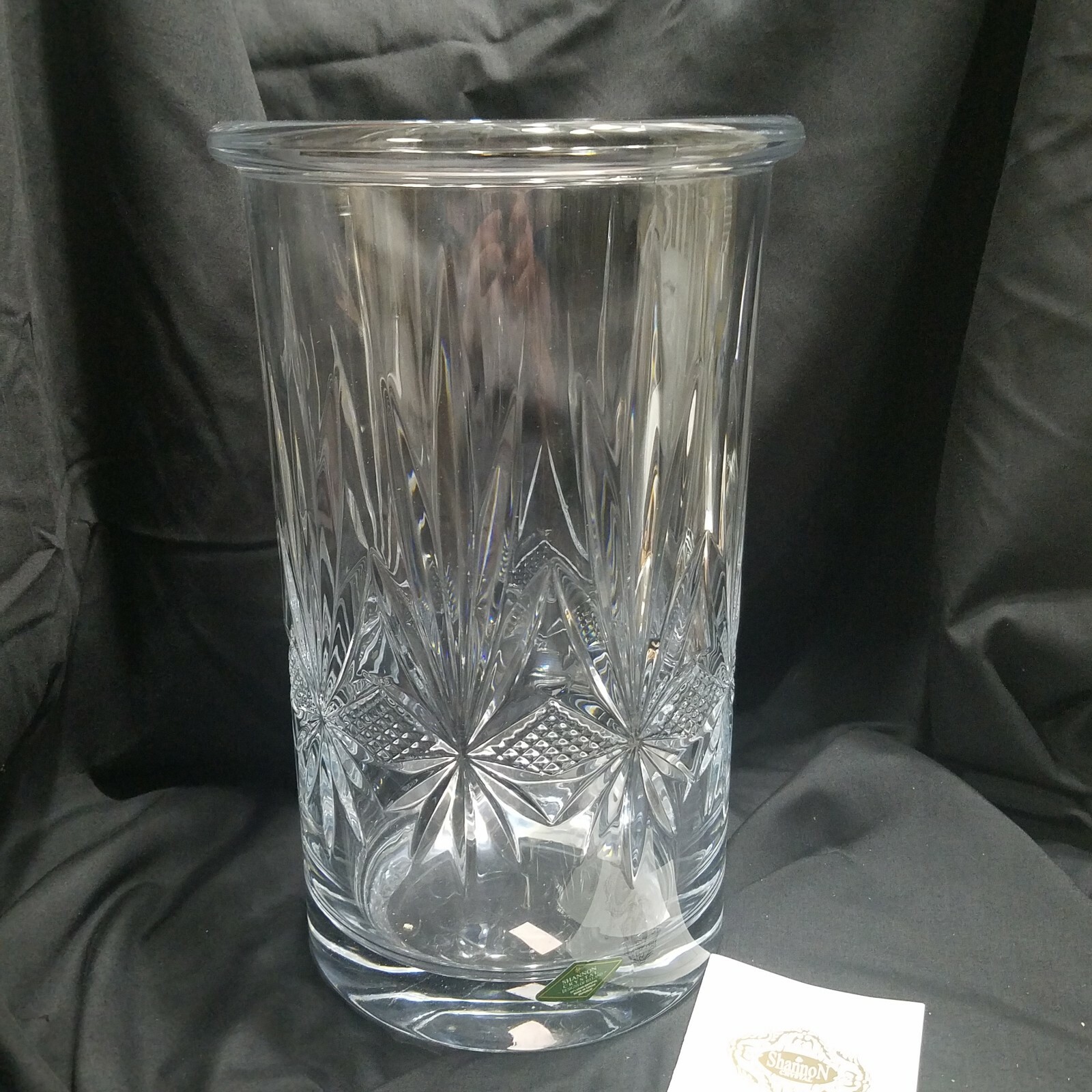 Shannon Crystal by Godinger Duchess Hurricane 24% Lead Cut Crystal Vase