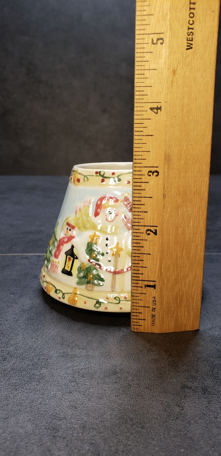 Candle Topper Shade Snowman and Plate with Santas Cookie by Yankee Candle