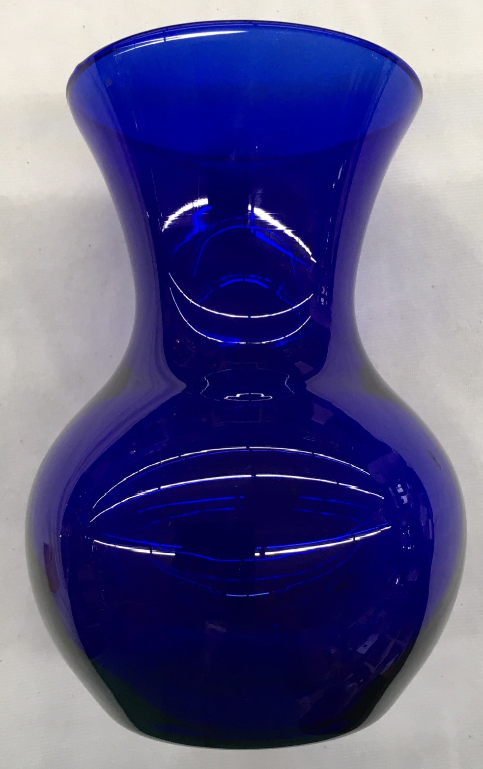 Cobalt Blue Vase, 7” Tall Preowned