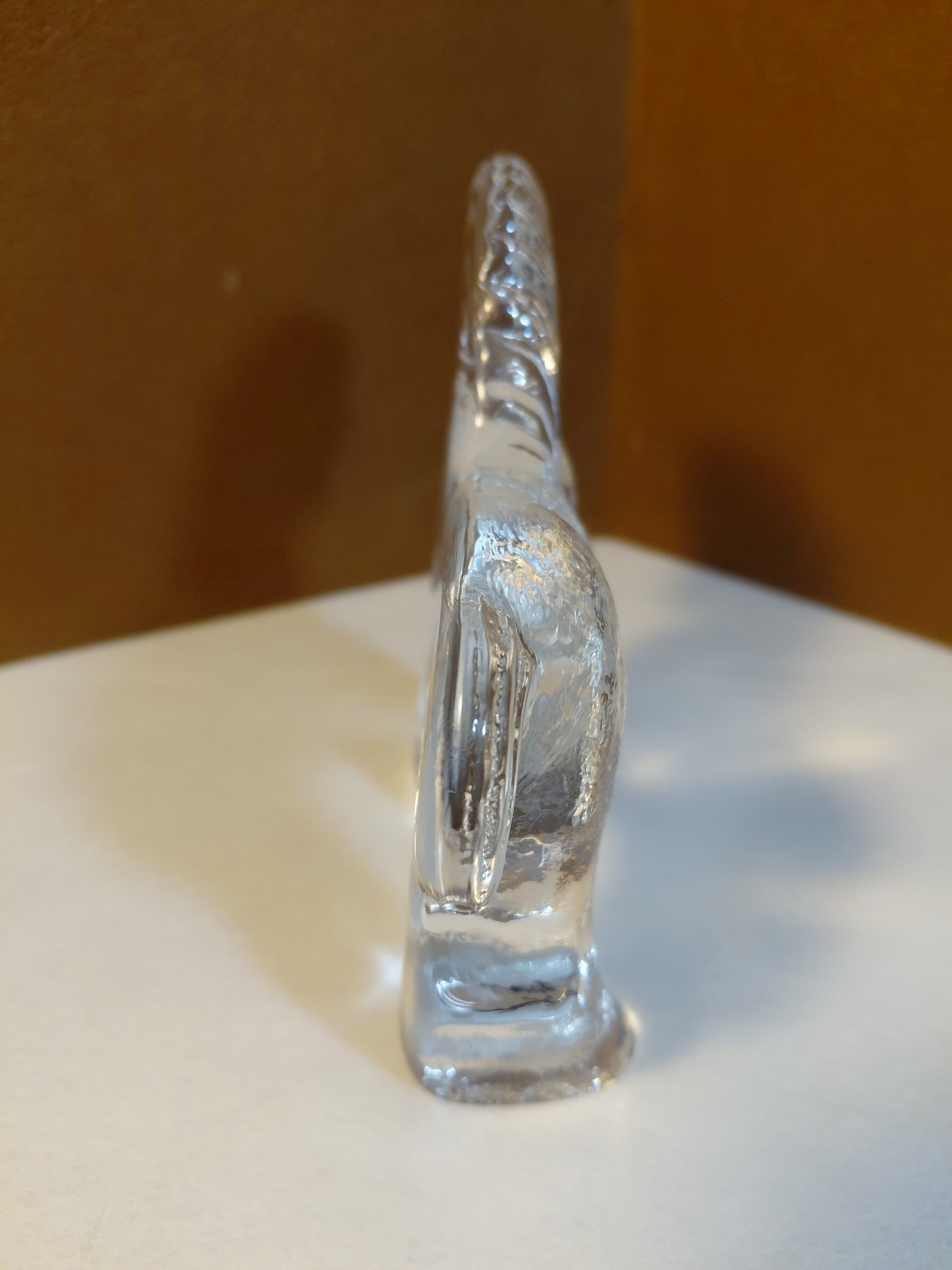 Kosta Boda Glass Horse Zoo Series? Clear Glass Flat Back 4.25″ X 5″ Figurine