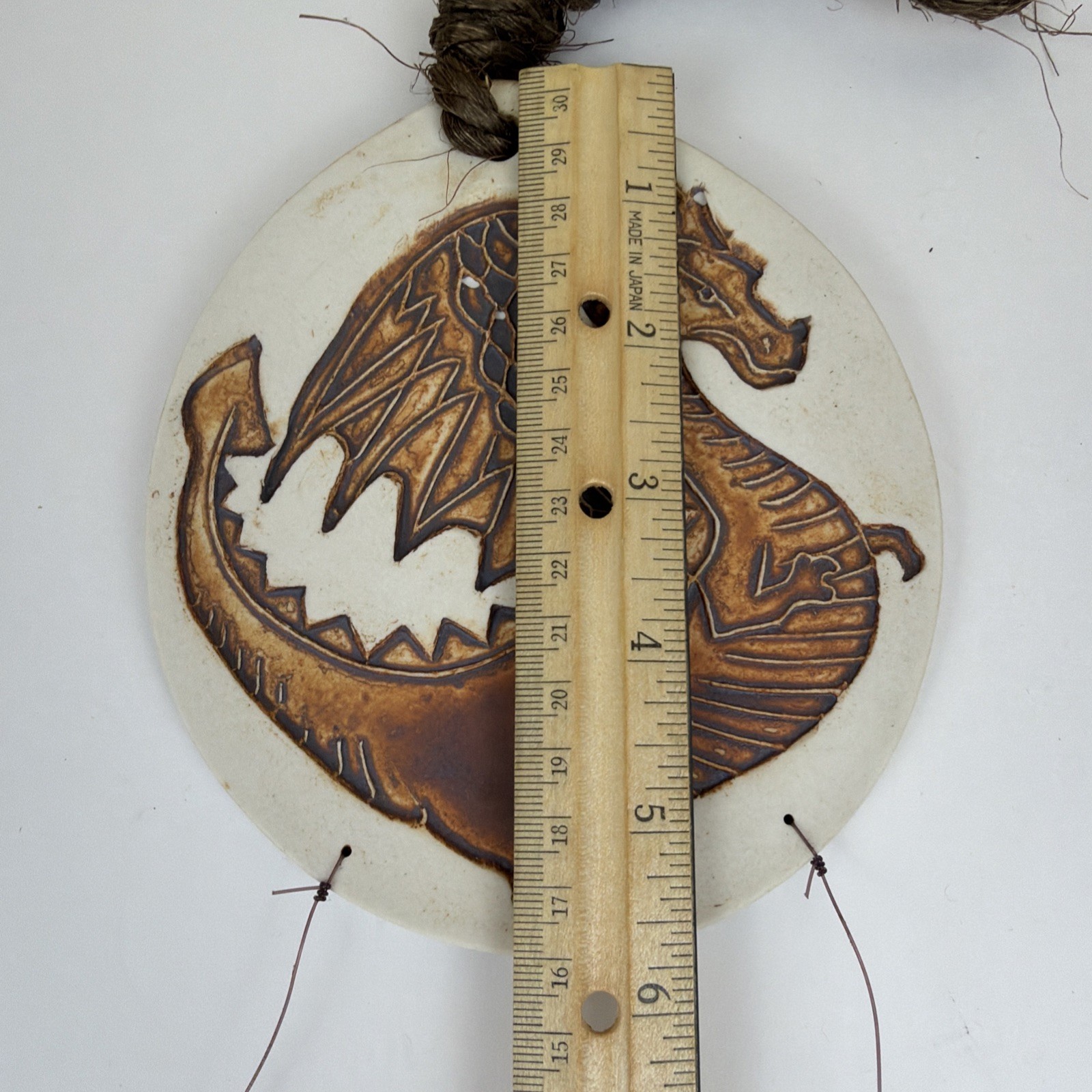 VTG Hidden Cove Pottery Dragon Wind Chime Rustic Weather Rain Cloud Star Moon