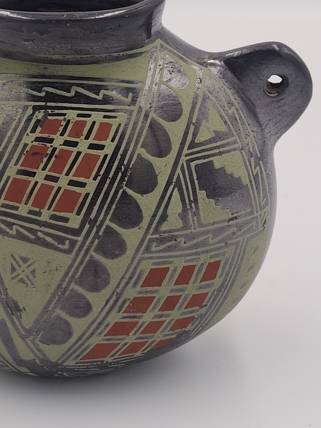 Isidro Ortiz Hanging Pottery Jug 4 1/4″ T