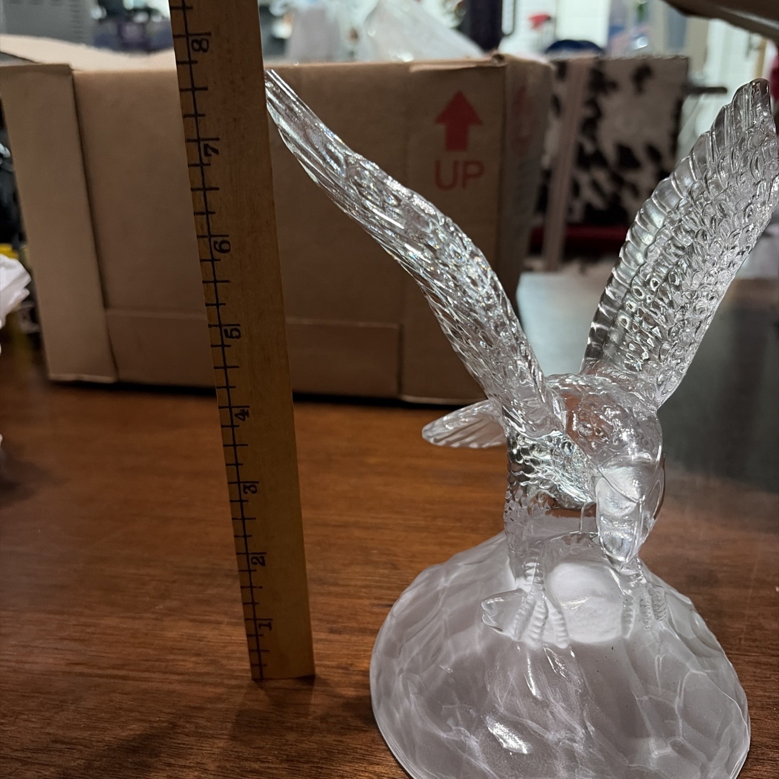 Figurine Cystsl Bald Eagle Crystal Glass Sculture