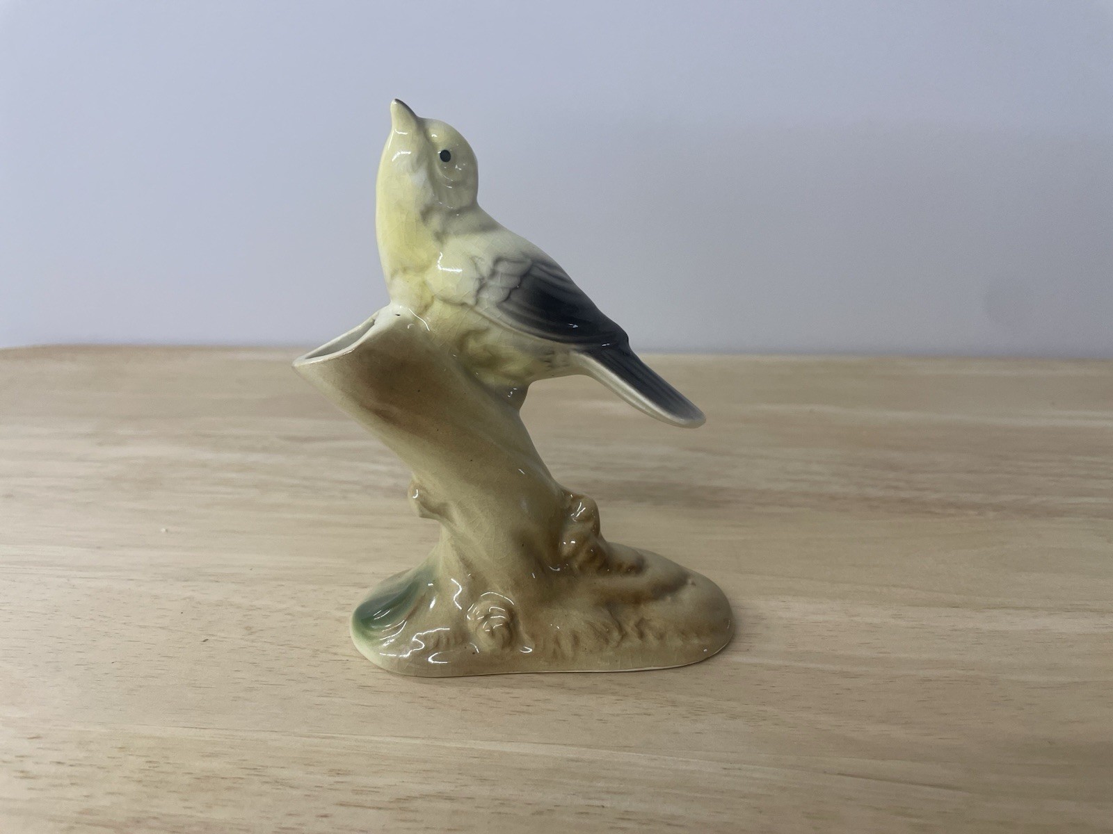 Royal Copley Yellow Bird On Branch Statue Roughly 5”