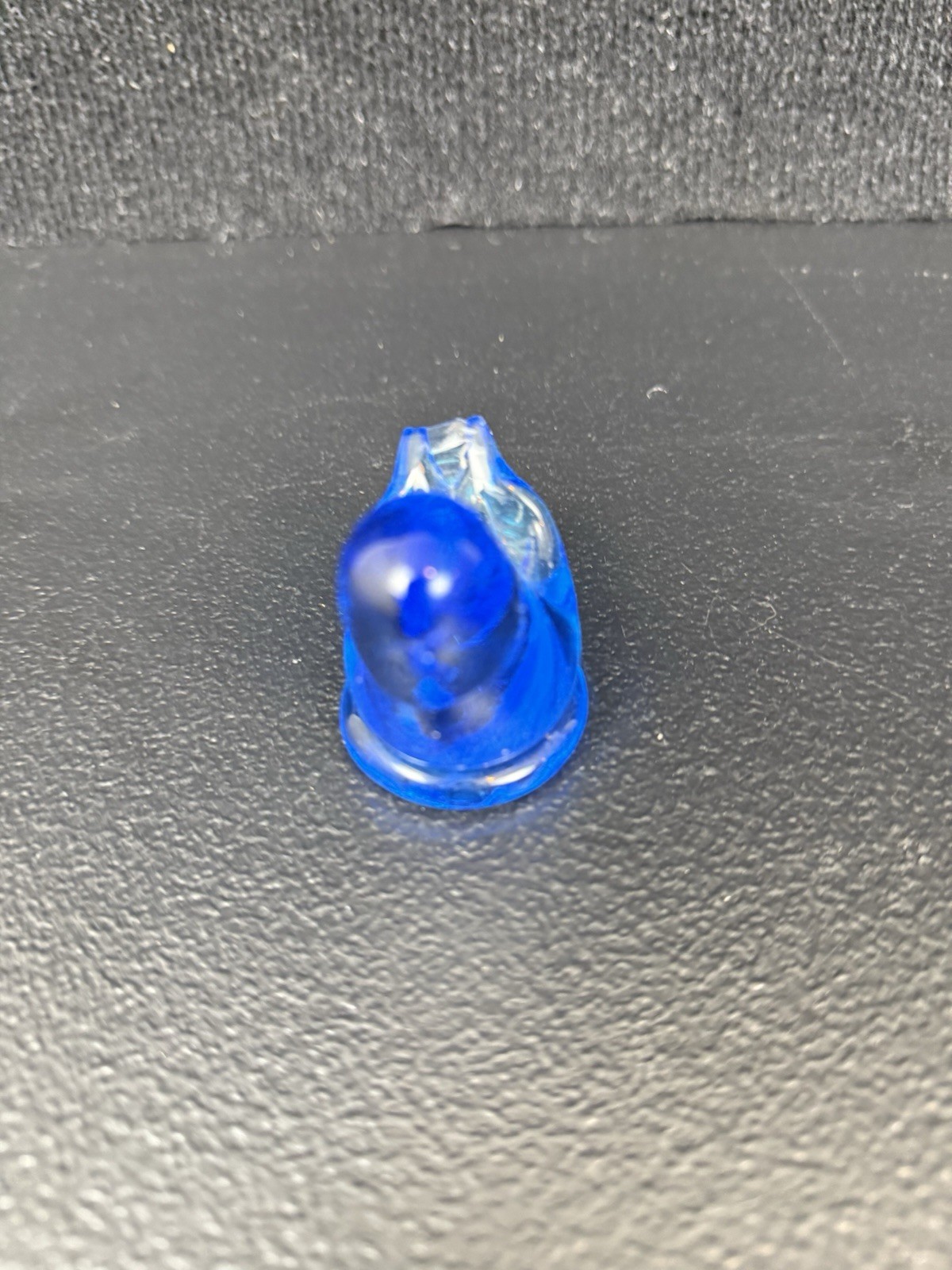 VTG (2) Clear Cobalt Blue 2″ Glass Bluebird of Happiness Signed by Leo Ward 1990