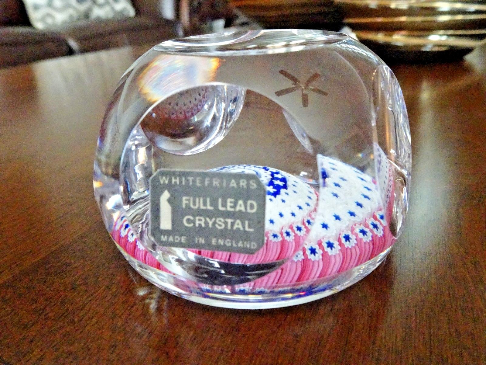 WHITEFRIARS England LIBERTY BELL Millefiori Faceted Art Glass Paperweight Ltd Ed
