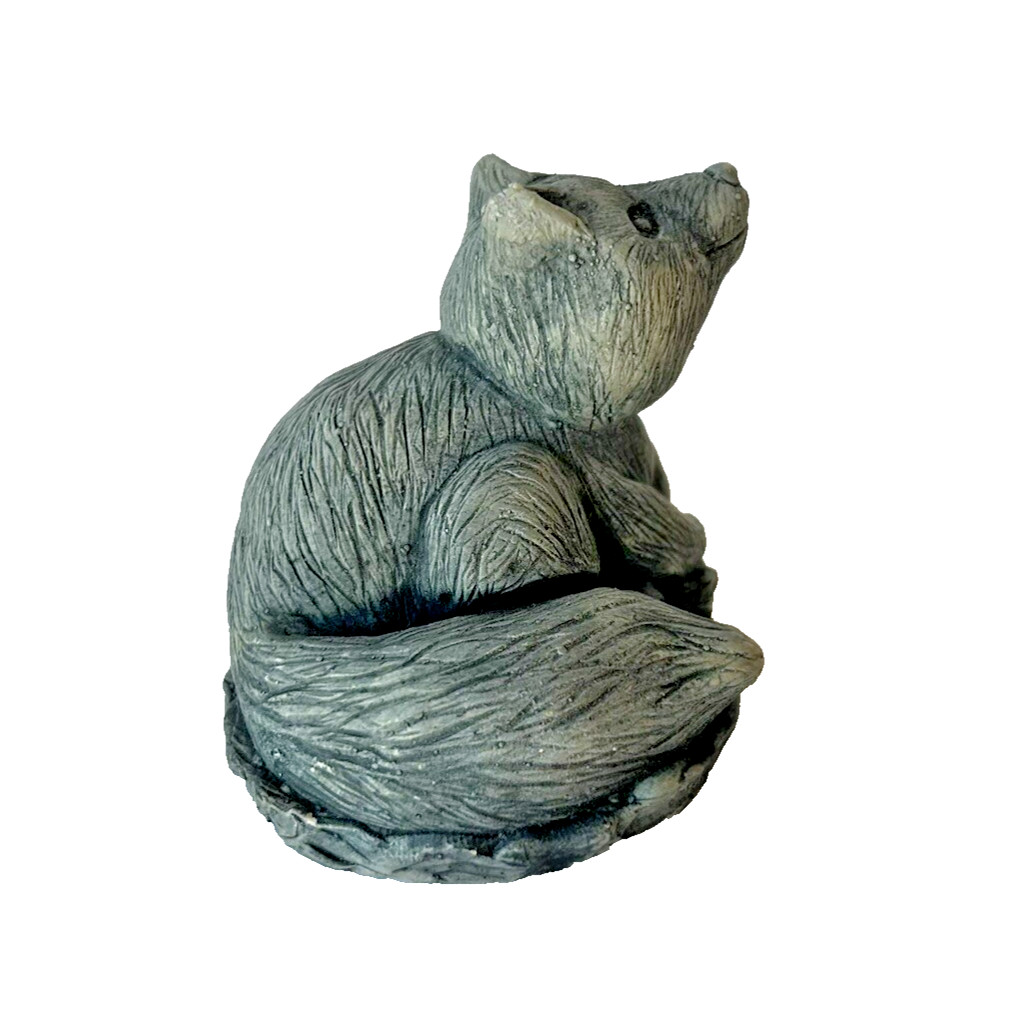VTG Mt St Helens Volcanic Ash Fox Figurine Miniature Collectible 1980 Eruption