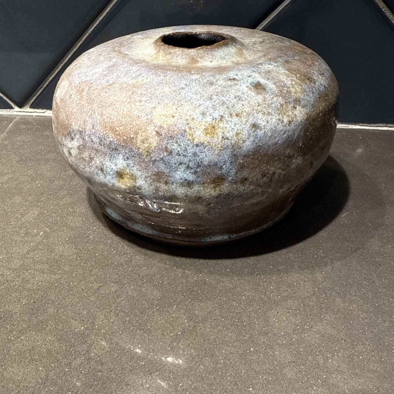 Art Pottery Weed Pot Bud Vase Oil Glaze Organic Modern MCM Decor Handmade