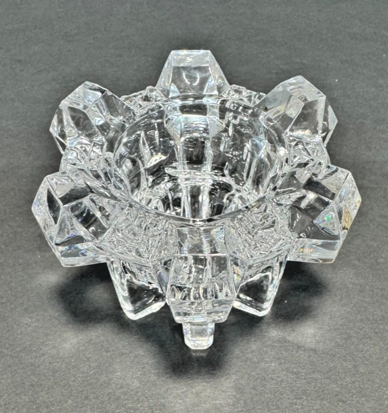 Heavy Crystal Votive Candle Stick Holder