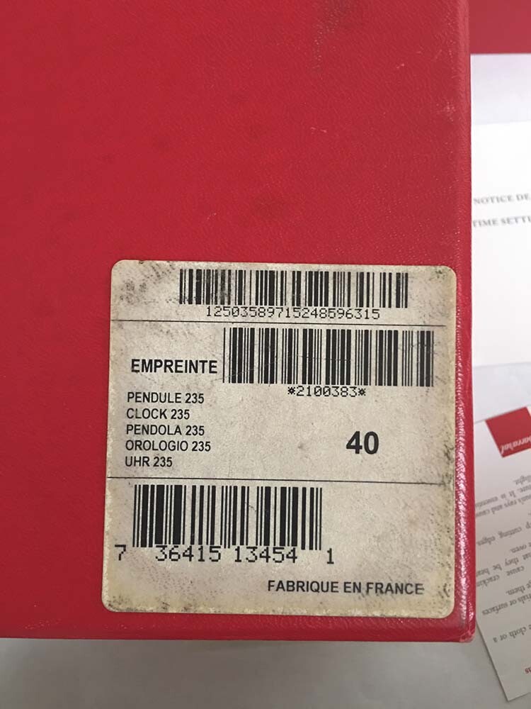 Rare BACCARAT France Empreinte Crystal Ellipse Desk Clock 9.25″ Long New in Box