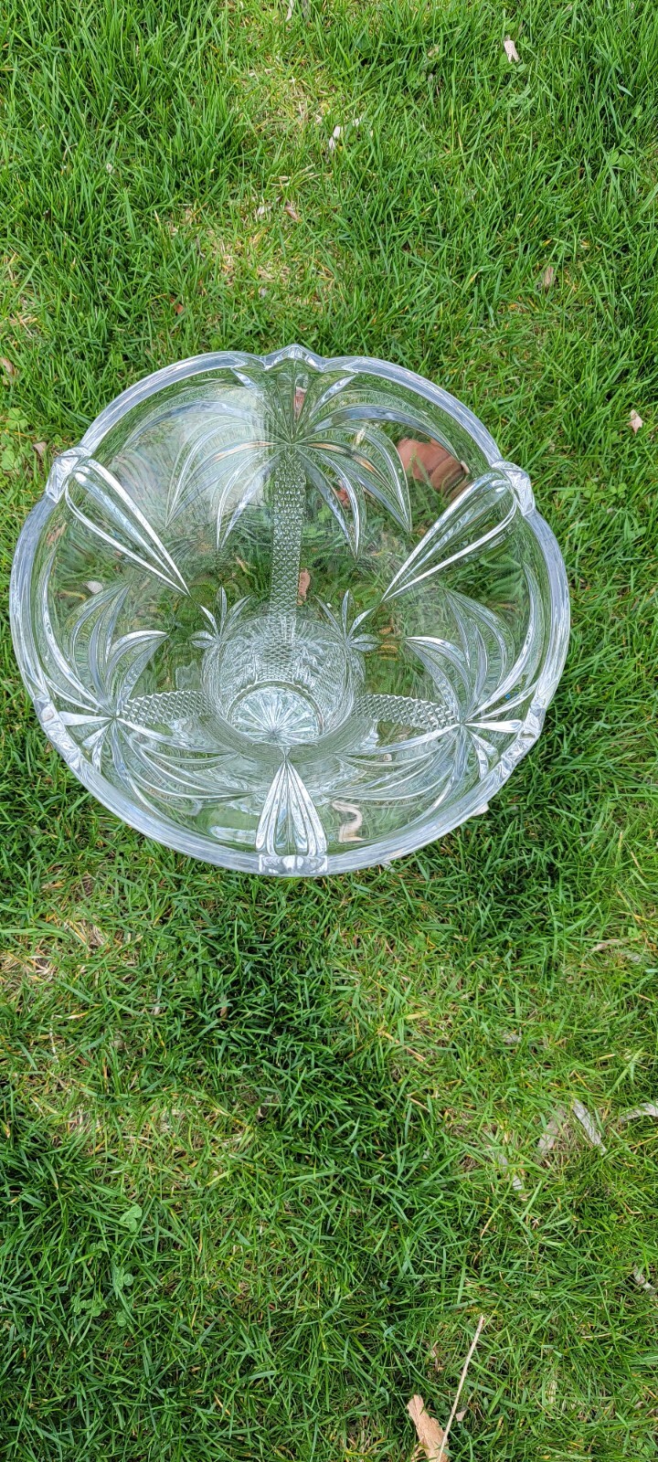 Shannon 24% Lead Crystal “DESIGNS OF IRELAND” 12″ Palm Tree Vase 10 LBS.