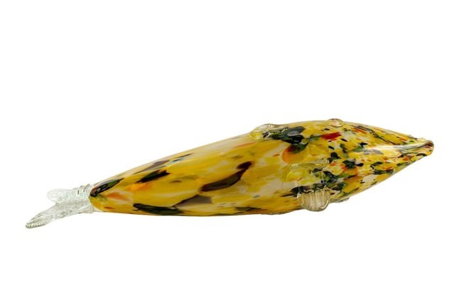 Large Vintage Murano Art Glass Exotic Fish Sculpture Hand Blown Italy 17in