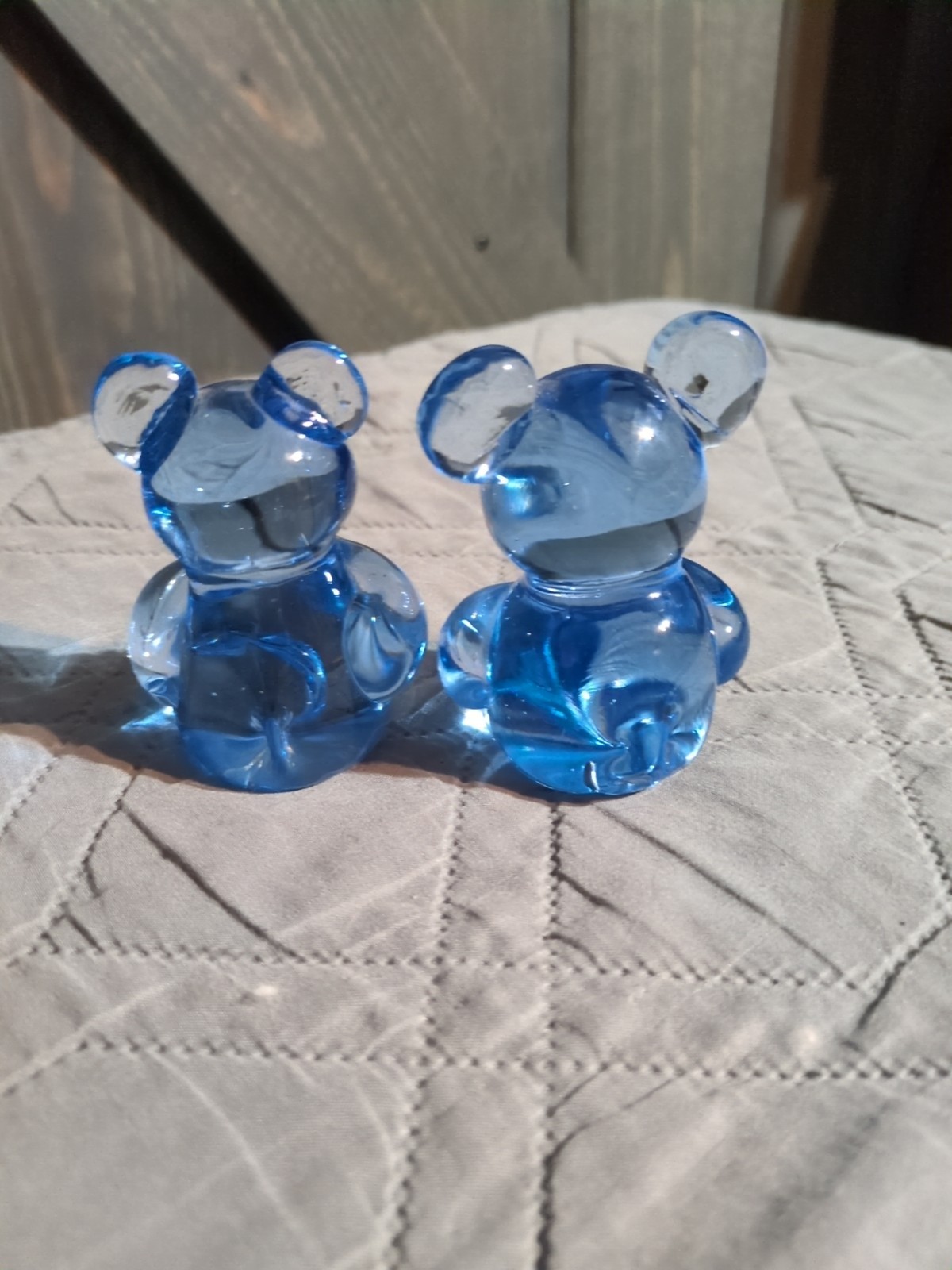 (2) Lot: US Commemorative Fine Art Gallery COBALT BLUE Glass Koala 🐨 BEAR 3”