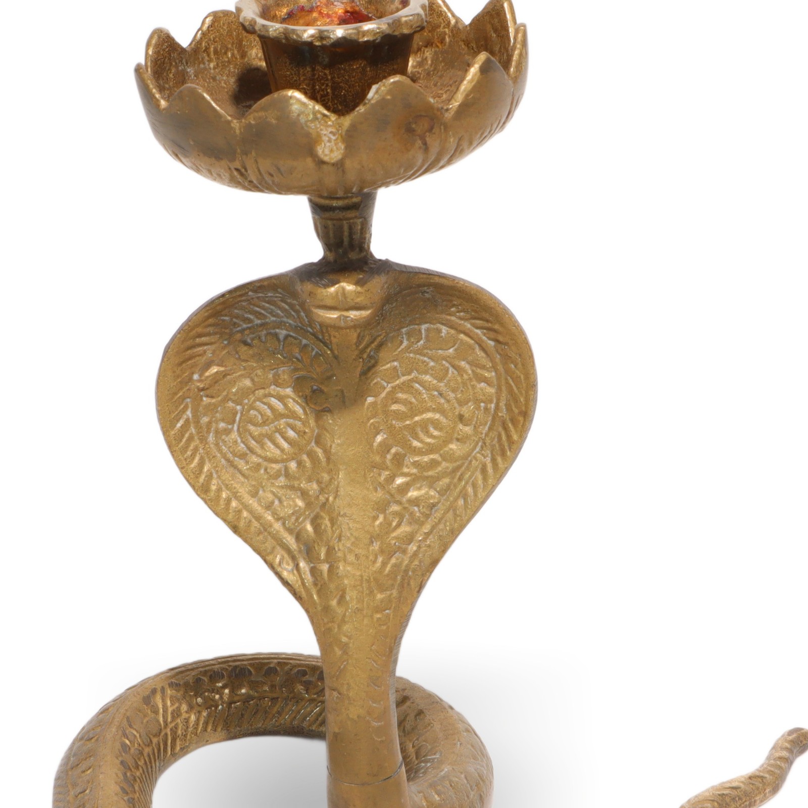 Bronze Snake Candelabrum – Vintage Cobra Candle Holder