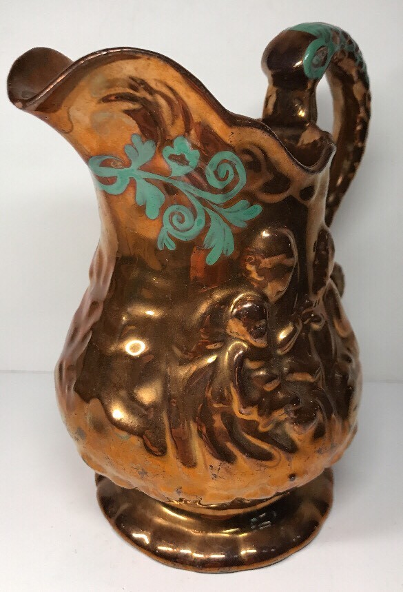 Vintage Ceramic Jug From Jersey Biblical Decor H 16 L 13 W 11 Cm