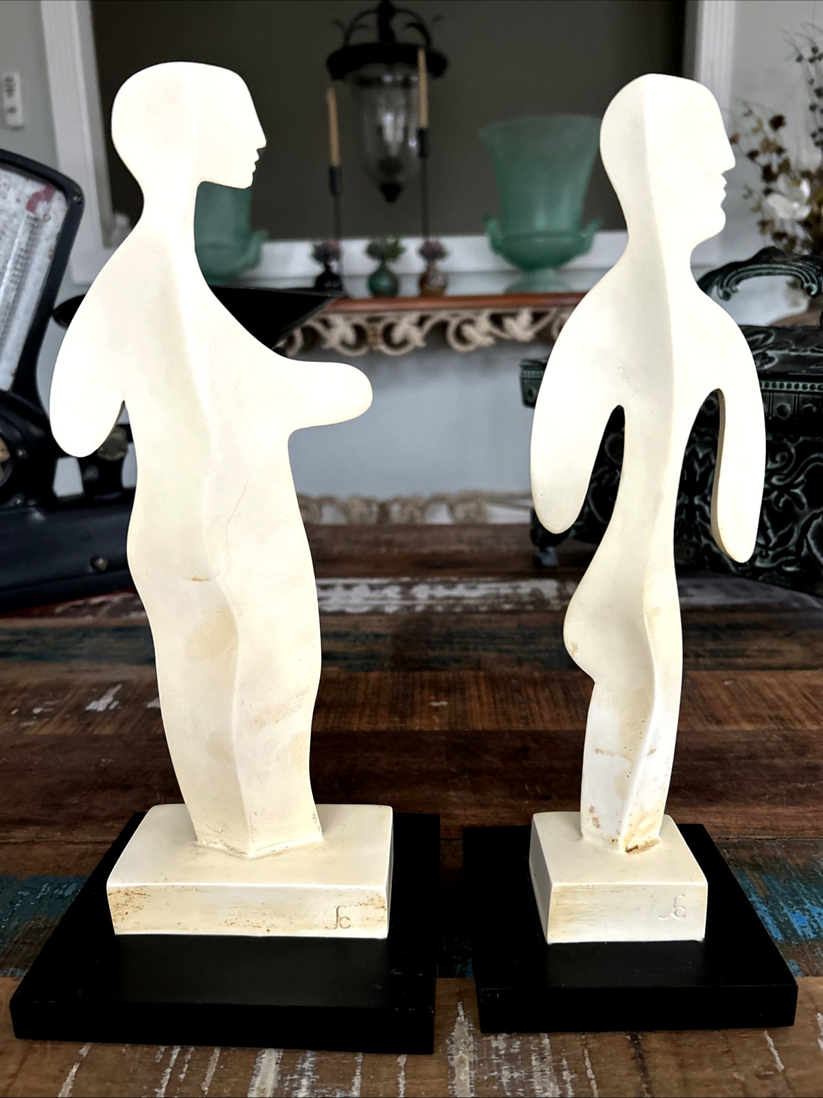Pablo Picasso “L’Homme“ and “La Femme” Replica Sculptures Marked SC Beautiful!