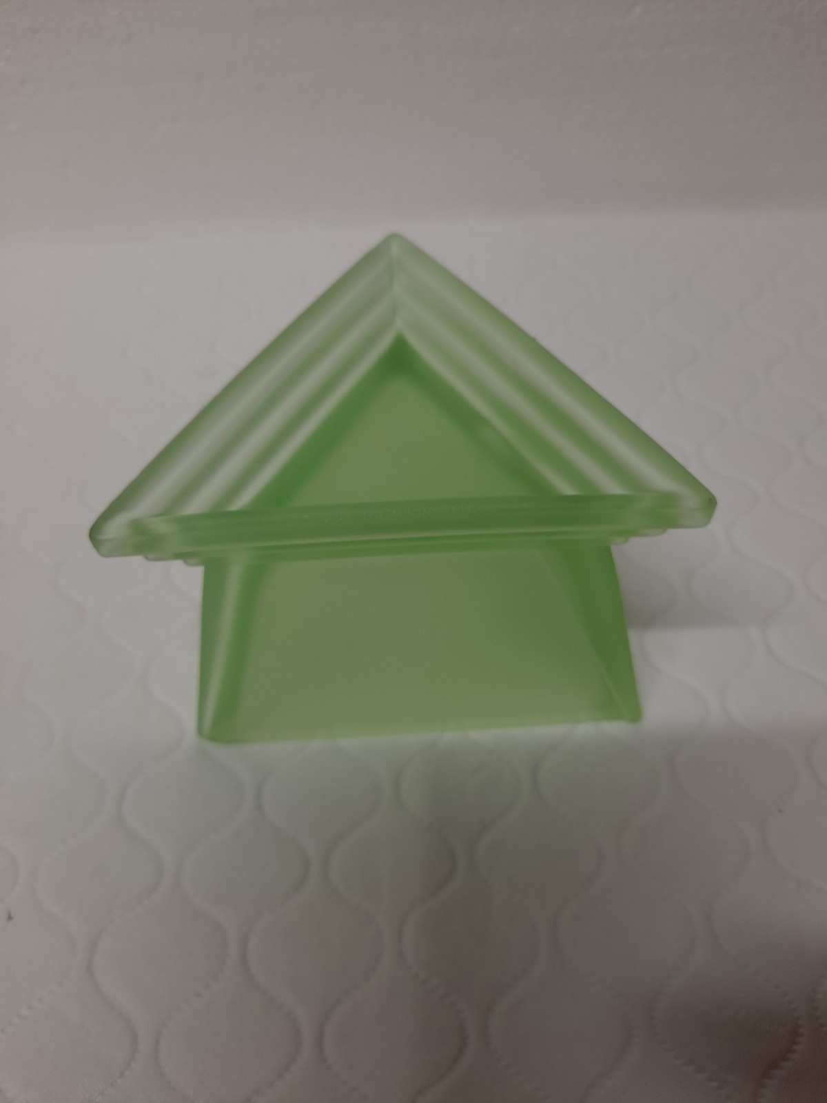 Antique 1920s New Martinsville Art Deco modernistic jade green glass sugar Cup