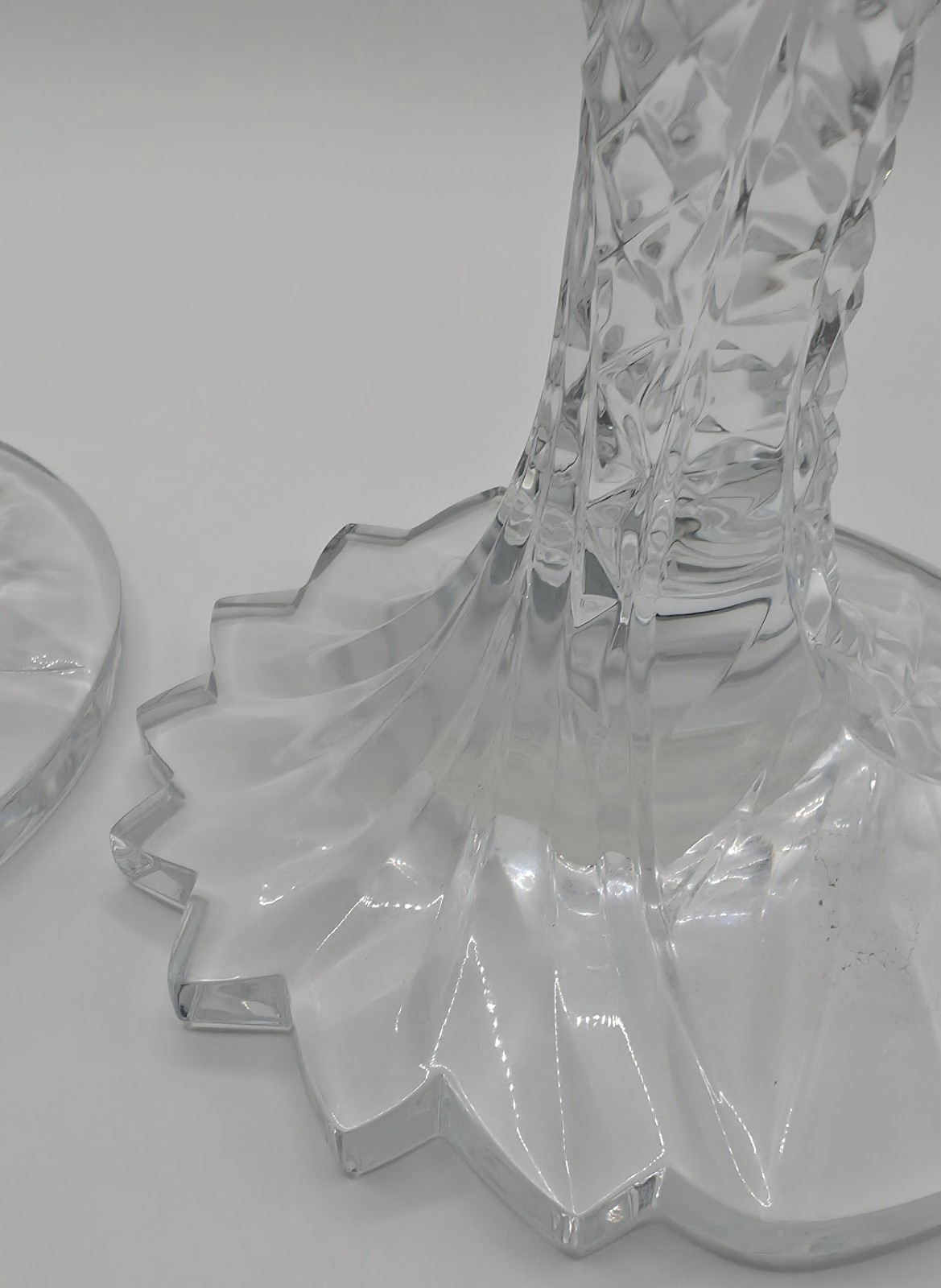 PAIR Waterford Crystal SEA JEWEL Seahorse 10” Candlesticks. Never Used W/Sticker