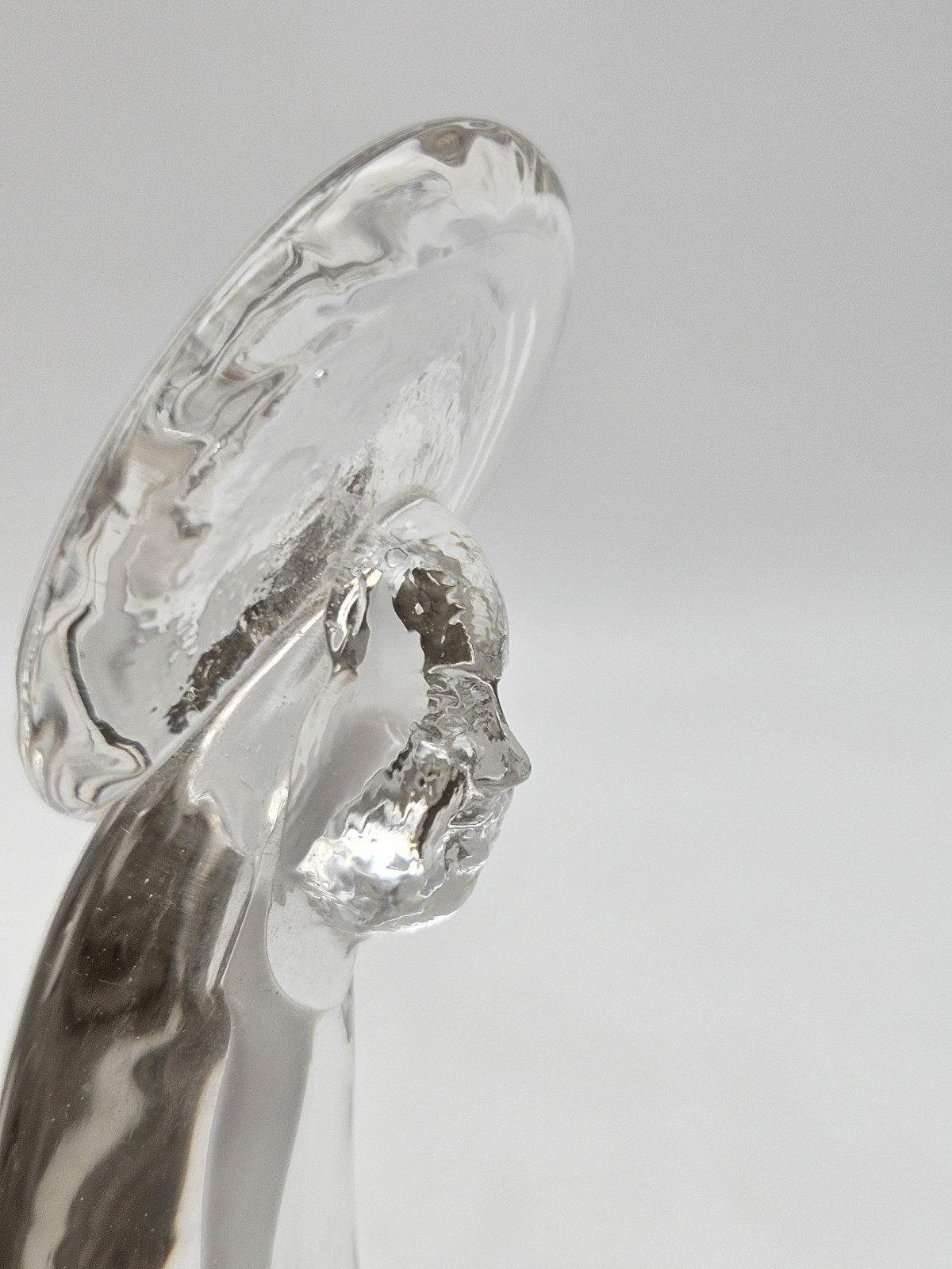 Murano Art Glass Madona Figurine Virgin Mary Paperweight Figure White Filling