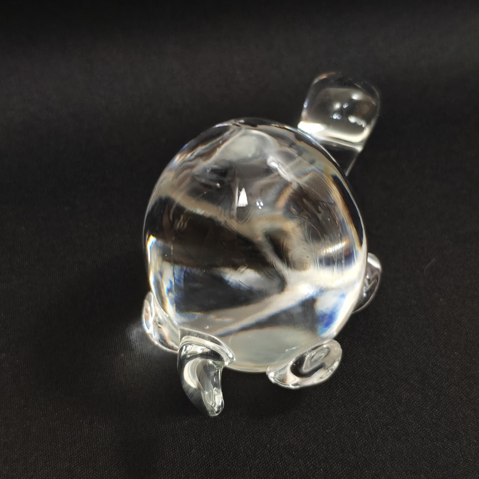 Vintage Emerald Green & Clear Art Glass Bunny Cat Turtle Bird Squirrel Figurines