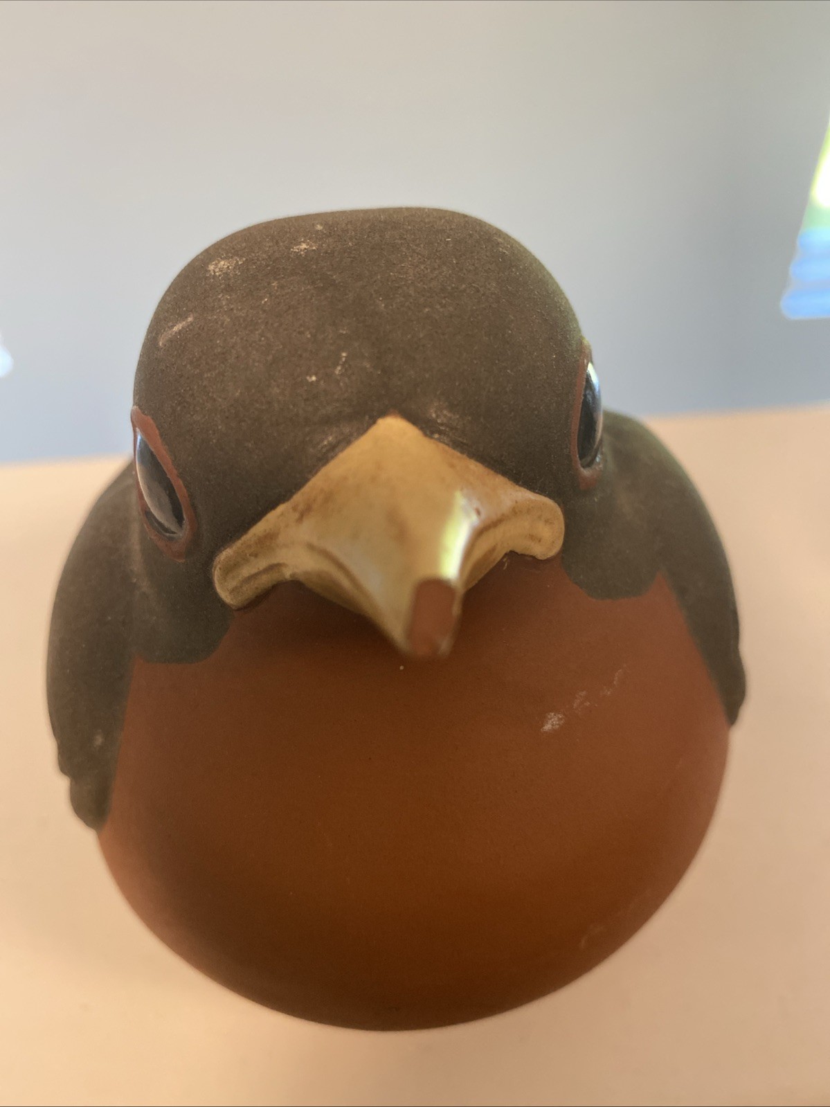 Vintage Set of 3 ROBIN NICODEMUS POTTERY STONE Ebonite BIRD Lable ADORABLE