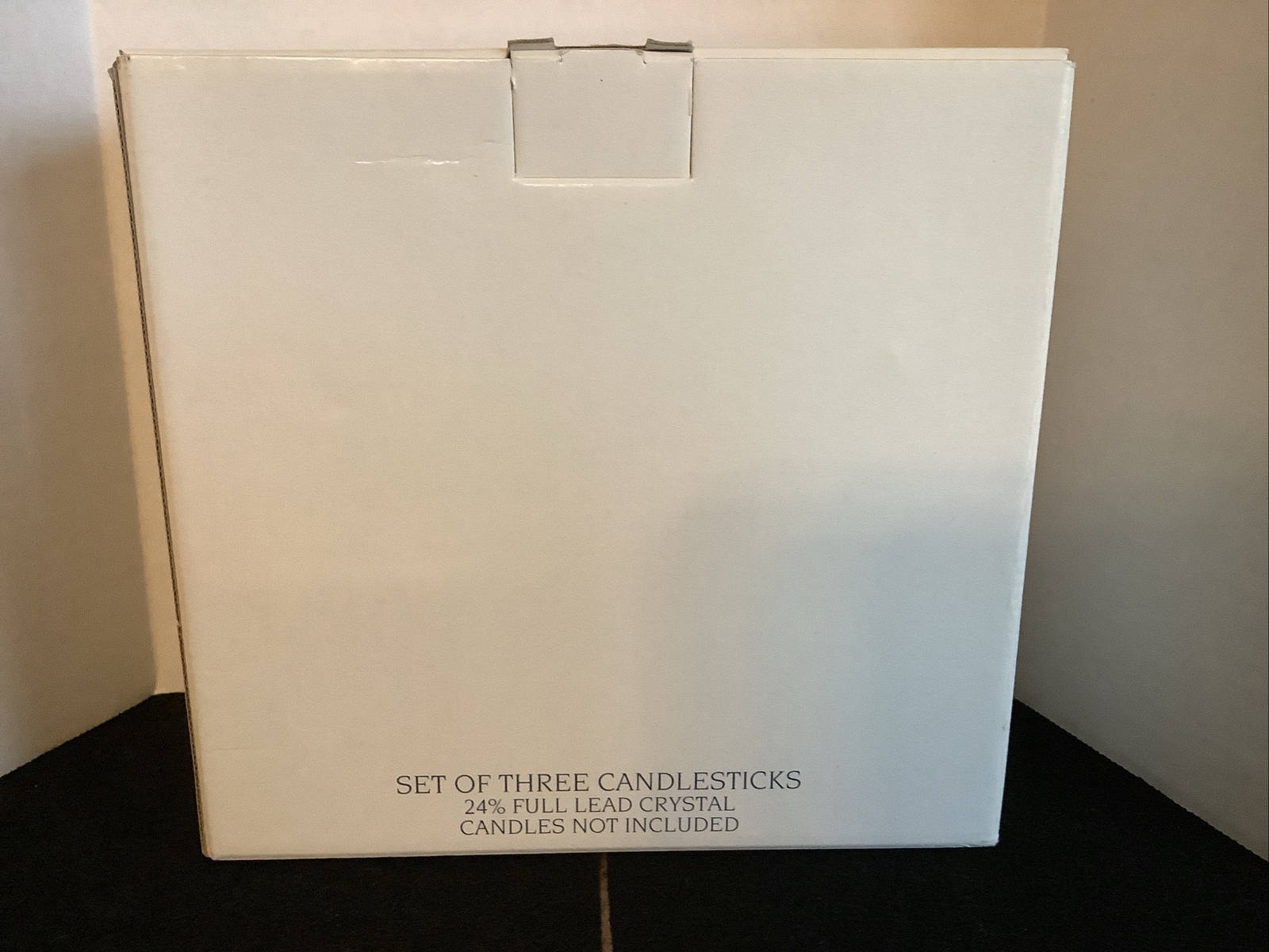 ROYAL LIMITED CRYSTAL CANDLESTICKS 24% FULL LEAD CRYSTAL Set of 3
