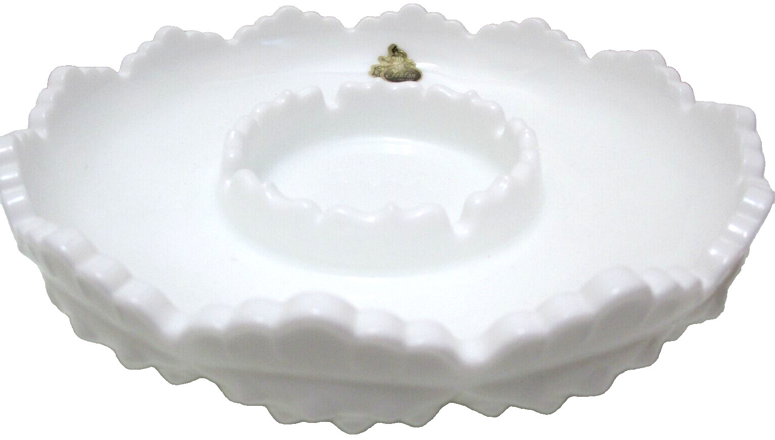 Vintage Fenton Art Glass Hobnail Bowl #3778 Candle Holder, Server, or Ashtray 8″
